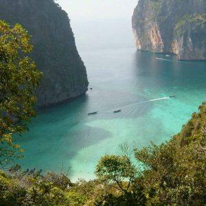 aerial view Koh Phi Phi Leh Island