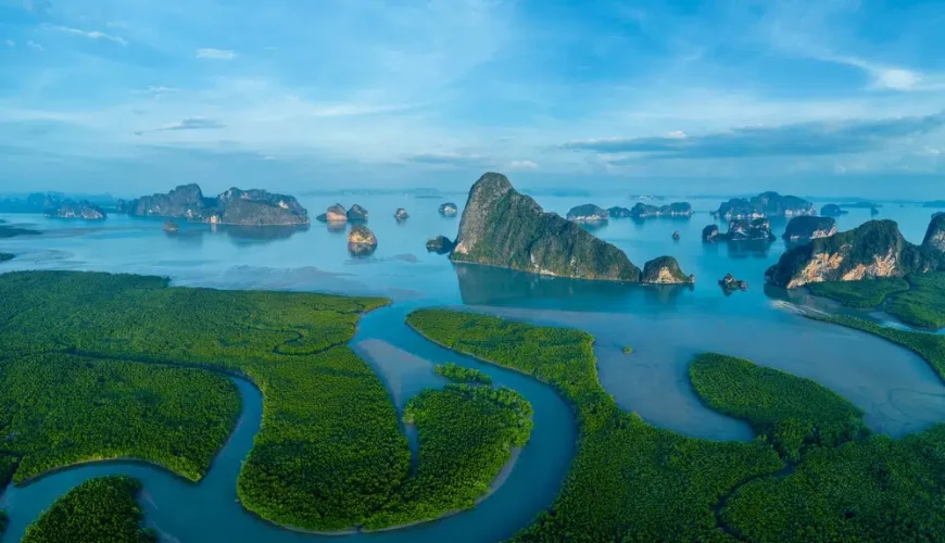 Aerial view of Samet Nangshe