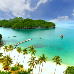 koh samui in phuket as seen from the viewpoint on the island