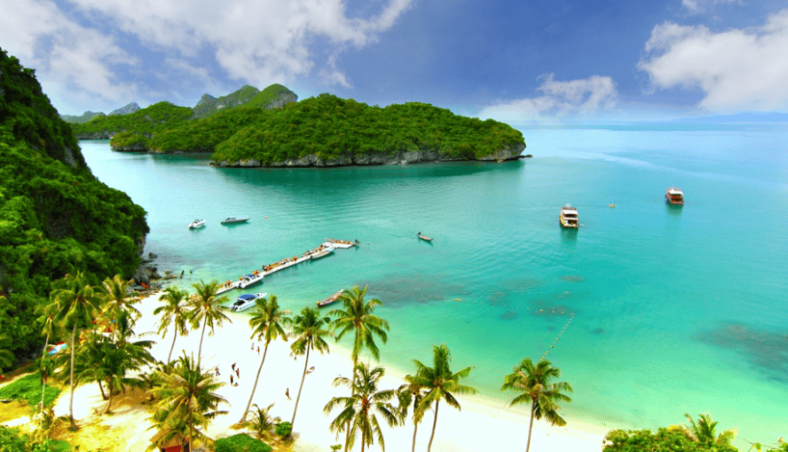 koh samui in phuket as seen from the viewpoint on the island