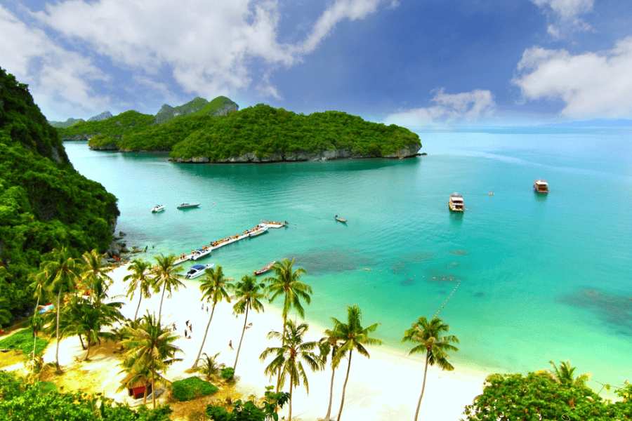 koh samui in phuket as seen from the viewpoint on the island