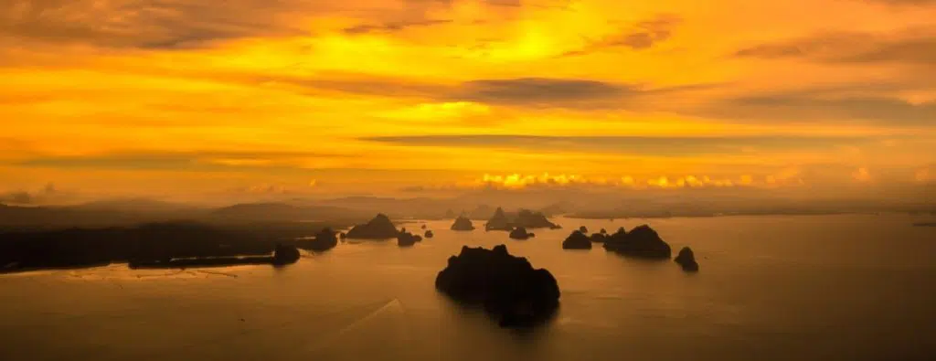 Phang Nga Bay at Sunset
