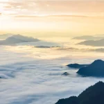 Beautiful natural scenery with a sea of clouds