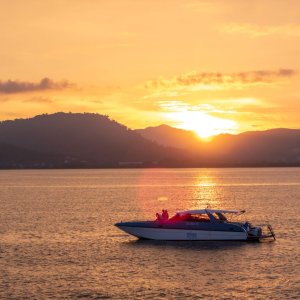The Phi Phi Islands as Seen at Sunrise