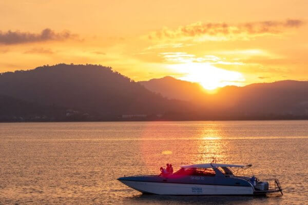The Phi Phi Islands as Seen at Sunrise